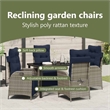 vidaXL Garden Dining Set 5 pcs Grey and Black Rattan