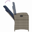 vidaXL 3 Piece Patio Dining Set with Cushions Gray Poly Rattan