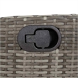 vidaXL 3 Piece Patio Dining Set with Cushions Gray Poly Rattan