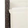 vidaXL 3 Piece Bistro Set with Cushions Brown Poly Rattan