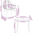 vidaXL 3 Piece Patio Dining Set with Cushions Brown Poly Rattan Glass