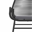 vidaXL 3 Piece Patio Dining Set with Cushions Black Poly Rattan Glass