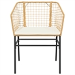 vidaXL 3 Piece Patio Dining Set with Cushions Brown Poly Rattan Glass