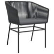 vidaXL 3 Piece Patio Dining Set with Cushions Black Poly Rattan Glass