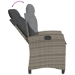 vidaXL 3 Piece Patio Dining Set with Cushions Gray Poly Rattan