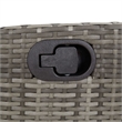 vidaXL 3 Piece Patio Dining Set with Cushions Gray Poly Rattan