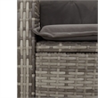 vidaXL 5 Piece Patio Dining Set with Cushions Gray Poly Rattan