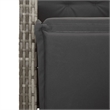 vidaXL 5 Piece Patio Dining Set with Cushions Gray Poly Rattan