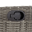 vidaXL 5 Piece Patio Dining Set with Cushions Gray Poly Rattan