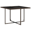 vidaXL 9 Piece Patio Dining Set with Cushions Brown Poly Rattan