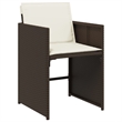 vidaXL 9 Piece Patio Dining Set with Cushions Brown Poly Rattan
