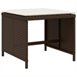 vidaXL 9 Piece Patio Dining Set with Cushions Brown Poly Rattan