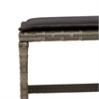 vidaXL 9 Piece Patio Dining Set with Cushions Gray Poly Rattan