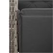 vidaXL 3 Piece Bistro Set with Cushions Gray Poly Rattan