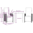 vidaXL 3 Piece Bistro Set with Cushions Gray Poly Rattan