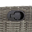 vidaXL 3 Piece Bistro Set with Cushions Gray Poly Rattan