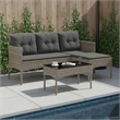 vidaXL Garden Sofa Set 2 pcs Poly Rattan