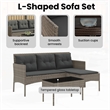 vidaXL Garden Sofa Set 2 pcs Poly Rattan