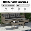vidaXL Garden Sofa Set 2 pcs Poly Rattan