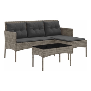 vidaXL Garden Sofa Set 2 pcs Poly Rattan