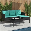 vidaXL Garden Sofa Set 2 pcs Poly Rattan