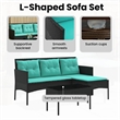 vidaXL Garden Sofa Set 2 pcs Poly Rattan
