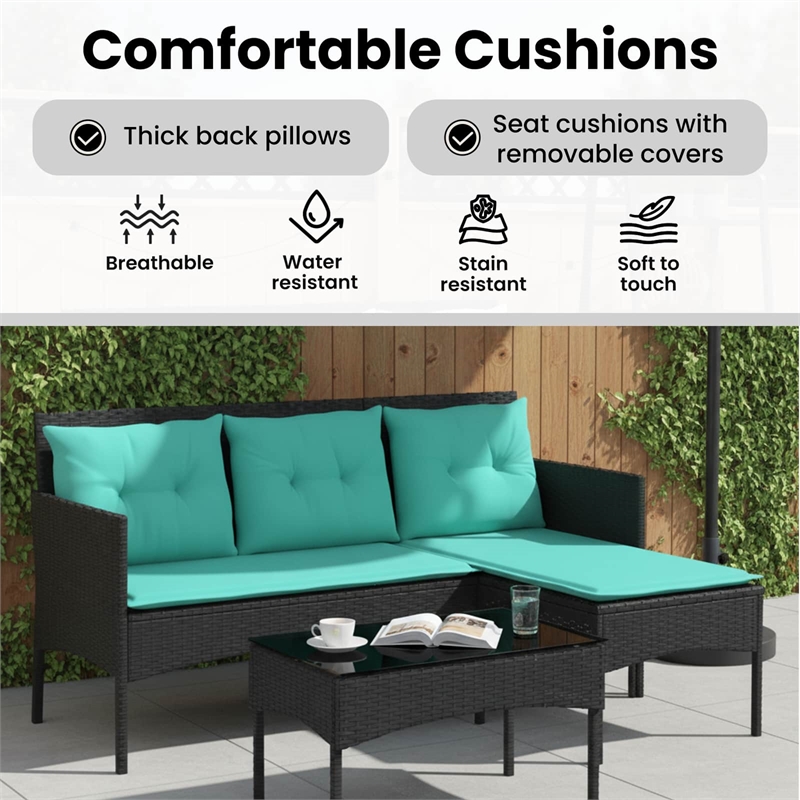 vidaXL Garden Sofa Set 2 pcs Poly Rattan