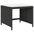 vidaXL 17 Piece Garden Dining Set with Cushions Black Poly Rattan