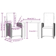 vidaXL 3 Piece Bistro Set with Cushions Gray Poly Rattan