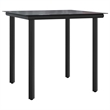 vidaXL 3 Piece Bistro Set with Cushions Gray Poly Rattan