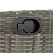 vidaXL 3 Piece Bistro Set with Cushions Gray Poly Rattan