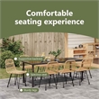 vidaXL Garden Dining Set 9 pcs Brown Powder-Coated Steel