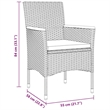 vidaXL Garden Dining Set 7 pcs Grey Poly Rattan