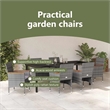 vidaXL Garden Dining Set 7 pcs Grey Poly Rattan