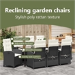 vidaXL Garden Dining Set 9 pcs Black Poly Rattan