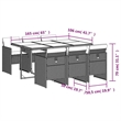 vidaXL Garden Dining Set Black/Cream White