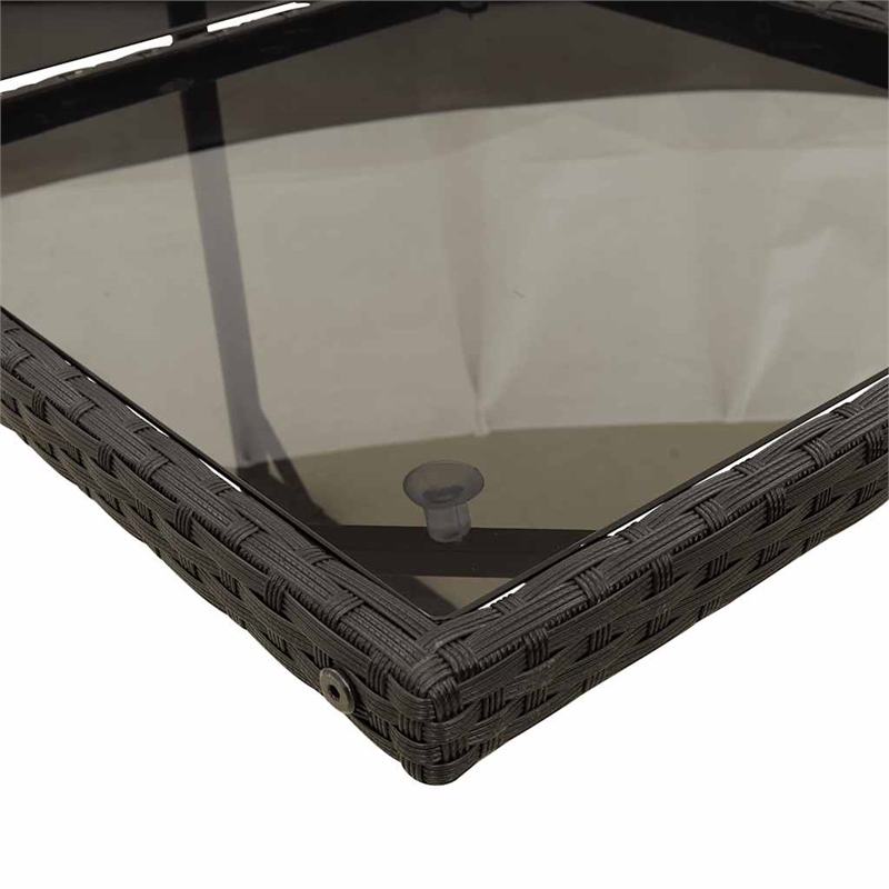 vidaXL Garden Dining Set Black/Cream White
