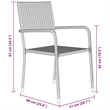 vidaXL Garden Dining Set 7 pcs Black Poly Rattan
