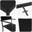 vidaXL Garden Dining Set 7 pcs Black Poly Rattan