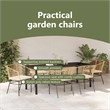 vidaXL Garden Dining Set 7 pcs Brown Poly Rattan
