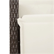 vidaXL 3 Piece Patio Dining Set with Cushions Brown Poly Rattan