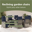 vidaXL Garden Dining Set 7 pcs Grey and Black Rattan