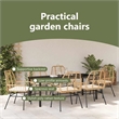 vidaXL Garden Dining Set 7 pcs Brown Poly Rattan