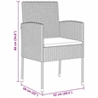vidaXL Garden Dining Set 7 pcs Black Poly Rattan
