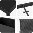 vidaXL Garden Dining Set 7 pcs Black Poly Rattan