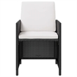 vidaXL 5 Piece Patio Dining Set Poly Rattan and Acacia Wood Black
