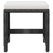 vidaXL 5 Piece Patio Dining Set Poly Rattan and Acacia Wood Black
