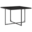 vidaXL Garden Dining Set Black/Cream White Poly Rattan Medium Foldable