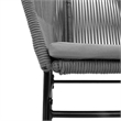 vidaXL 3 Piece Patio Dining Set with Cushions Gray Poly Rattan Glass