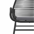 vidaXL 3 Piece Patio Dining Set with Cushions Black Poly Rattan Glass